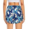 thumbnail image 2 of Rocae Blue and White Butterflies for Women's Athletic Shorts Quick Dry Workout Hiking Shorts With Pockets for Running, Yoga, Gym, Sports X-Large, 2 of 9