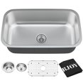 thumbnail image 1 of Costway Bassin Encastré de 31 Pieds' en Acier Inoxydable 304 à Bol Unique pour Évier de Cuisine avec Accessoires, 1 of 10