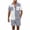 Gray., variant on HBGVBA Men Color Blocked Casual Beach Breathable Elastic Waist Shorts Button Lapel 2 Pocket Short Sleeve Shirt 2 Piece Beach Set