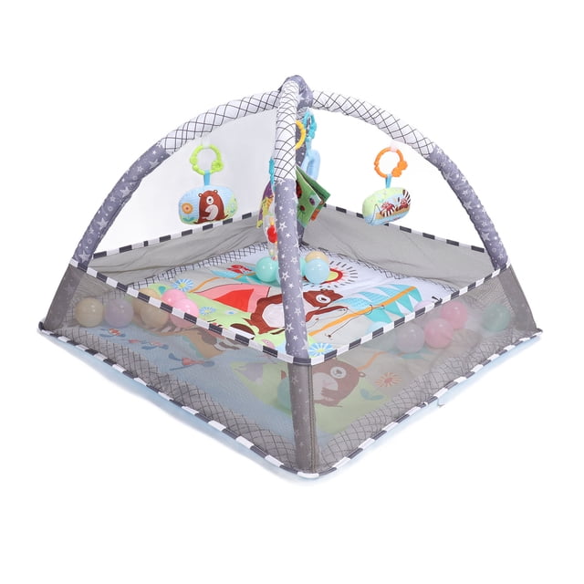 Alfombra De Juegos Para Bebés, Gimnasio, Alfombra Interactiva Para Gatear Para Bebés De Desarrollo Temprano, Segura Con Sonajero Y Juguetes Para Niños Pequeños En El Hogar