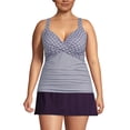 thumbnail image 3 of Lands' End Women's Plus Size Chlorine Resistant Wrap Underwire Tankini Swimsuit Top, 3 of 3