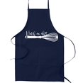 thumbnail image 2 of Decal Serpent Watch Me Whip Whisk Funny Parody Cooking Baking Kitchen Apron - Navy Blue, 2 of 6