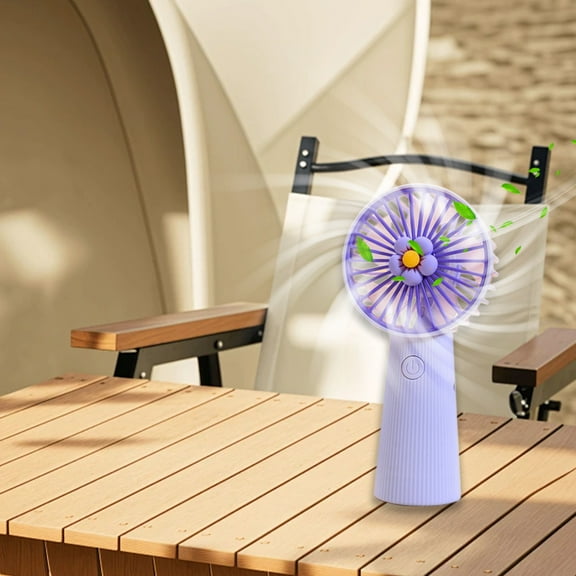 Hwkond Handheld Fan Mini Portable Fan Silent Powerful Handheld Fan Cute Design 3 Speed Small Desk Fan With Base Lightweight USB Rechargeable Fan on Clearance