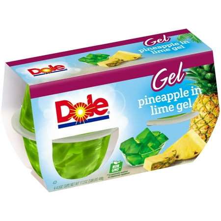 Dole® Pineapple in Lime Gel 4-4.3 oz. Cups - Walmart.com