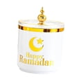 thumbnail image 4 of Siruishop Ramadan Candy Jar Decoration Resuable Countertop Organizer Candy Serving Jar White, 4 of 8