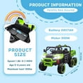 thumbnail image 2 of Arnahaishe 24V Two-seater Ride On Toys, 4WD 6X6 Electric Dump Truck with Remote Control, Music and Bluetooth for Kids 2-6, Green, 2 of 11