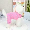 thumbnail image 6 of All-Season Love Heart Dog Jumpsuit - Breathable Comfy Four-Legged Pajamas for Small Dogs at Home, 6 of 8