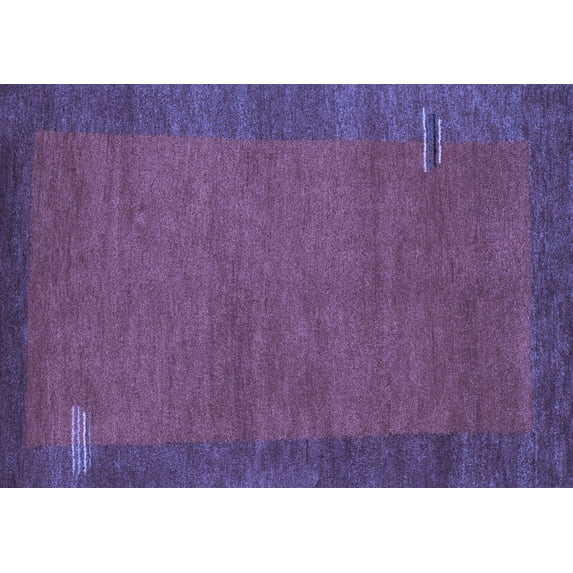 Ahgly Company Machine Washable Indoor Rectangle Abstract Blue Contemporary Area Rugs, 2' x 5'