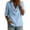 Blue, variant on VBVC Women's Cotton Linen 3/4 Sleeve Tops , Ladies' Cowl Neck Loose Blouses , Casual Breathable Summer Shirts For Women,Black,S-2XL