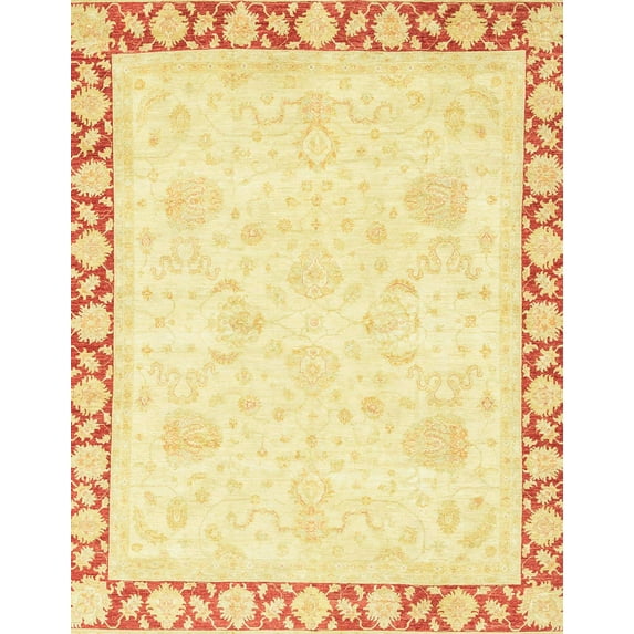 Ahgly Company Machine Washable Indoor Rectangle Abstract Orange Area Rugs, 2' x 3'