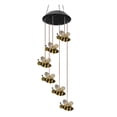 thumbnail image 2 of Inteprter Campanas de viento solares luces colgantes impermeables luz que cambia de Color teñido liso campana de viento lámpara de estatuilla Iluminación y accesorios Negro, 2 of 6