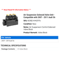 thumbnail image 2 of Air Suspension Solenoid Valve Unit - Compatible with 2007 - 2011 Audi S6 2008 2009 2010, 2 of 2