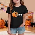 thumbnail image 2 of Wonitaaizi Girls Halloween Tshirts Toddler Short Sleeve Monster Truck Boo Ghost Dino Pumpkin Tee Tops Tshirts (7-8 Years,Black), 2 of 5