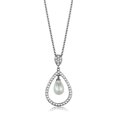 thumbnail image 1 of Alamode 3W1031-16Plus3 Pendentif Chaîne en Laiton Rhodié avec Synthétique en Blanc - 16 & 3 Po., 1 of 1