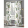 thumbnail image 4 of Sage Green Polka Dots Sheer Curtains 2 Panels Set Watercolor Modern Abstract Art Circles Farm Sheer Window Curtains Light Filtering Rod Pocket Voile Drapes for Bedroom Living Room 52"X96", 4 of 8