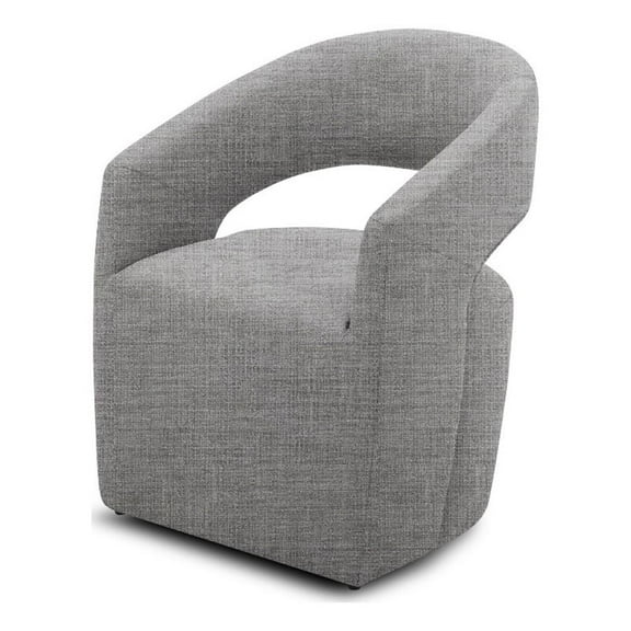 Modrest Angie Upholstered Modern Fabric Accent Chair in Gray