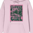 thumbnail image 2 of Jurassic Park Clever Girl on Cradle Pink Adult Hoodie-Large, 2 of 3