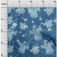 thumbnail image 2 of oneOone Polyester Spandex Medium Blue Fabric Halloween Craft Projects Decor Fabric Printed By The Yard 56 Inch Wide, 2 of 4