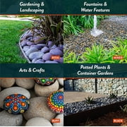 Mexican Beach Pebbles, Round River Rock Landscape Garden Stones 20 pounds
