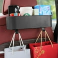 thumbnail image 5 of Organizador para reposacabezas de asiento trasero de coche con portavasos, caja de almacenamiento colgante para respaldo de asiento con ganchos, bebida multifuncional (negro), 5 of 5