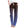 thumbnail image 1 of YDLCAFD Women's Spring And Gradient Color Lace Up Pocket Loose Wide Legged Cropped Casual Pants (2), 1 of 4