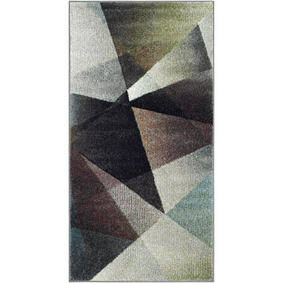 SAFAVIEH Porcello Jayme Abstract Prism Area Rug, Grey/Multi, 2'7" x 5'
