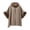 Khaki-W, variant on Women's Oversize Knit Cape Coat Thick Warm Hooded Poncho Collar Shawl Wrap Cardigan Cloak for Evening Khaki-W Free Size