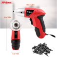 thumbnail image 4 of Destornillador eléctrico Hi-Spec, 3,6 V, 27 piezas con juego de brocas, rojo, 4 of 6