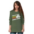 thumbnail image 4 of Funny Cool UFOs Space Alien Believers Plus Size Long Sleeve Graphic Tee Shirt Brisco Brands 2X, 4 of 5