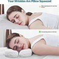thumbnail image 2 of Low Style Soft Memory Foam Anti-aging Beauty Pillow Side Sleeping Face Anti-wrinkle Pillow - White, 2 of 5