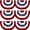 1.5*3Ft 6 Pack, variant on Cruynt 1.5x3Ft American Pleated Fan Flag Width Approx 90cm - US Patriotic Half Fan Bunting Flag 8 PACK