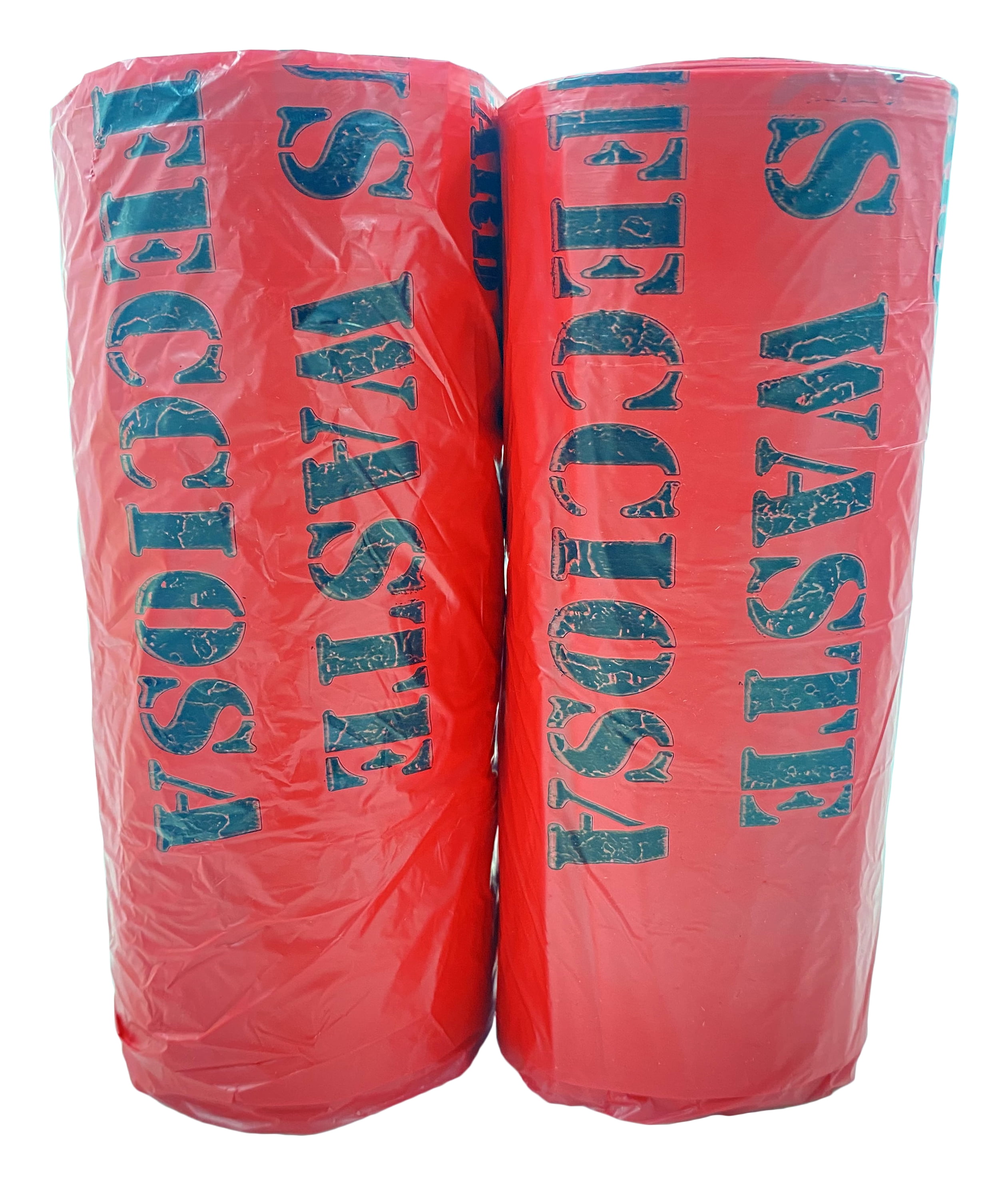 Infectious Biohazard Waste Bags Hazardous Trash Can Liners | Medical Grade No Leak Bags | Great for Lab Containers, Swabs, Pads, Gloves | (Red, 50 Count - 37" x 50" (44 Gallon))