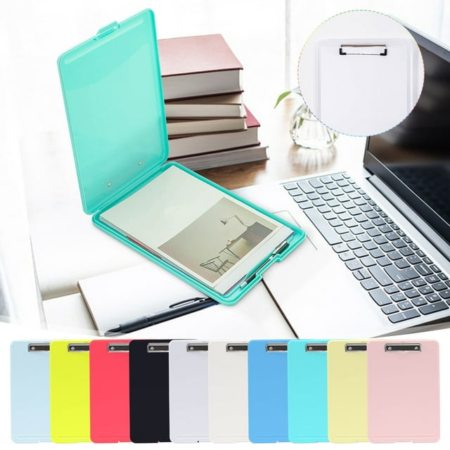 Xihbxyly Archivador A4, Organizador Multifunción con Clip, Carpeta de Plástico Transparente, Solución de Almacenamiento Que Ahorra Espacio, Práctico Accesorio de Escritorio, Ideal para Estudiantes y