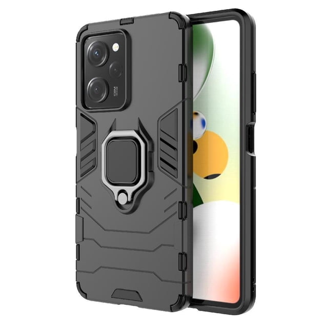 Funda para Xiaomi POCO X5 PRO 5G con Soporte Anillo Giratorio 360° y Protección Resistente a Golpes y Caídas