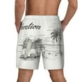 thumbnail image 4 of Gaeub Summer Vacation Scene With Camping Van Mens Swim Trunks Stretch Beach Shorts Quick Dry for Men Swim Shorts Swimwear with Pockets- 3X-Large, 4 of 9
