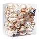 thumbnail image 1 of Vankin - 65 bolas navideñas de color blanco champán claro, adornos de plástico irrompibles para árboles, coronas, guirnaldas y más, ideales para el hogar, fiestas, bodas y decoración comercial., 1 of 6