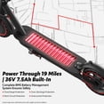 thumbnail image 6 of Electric scooters for adults, 550W Motor 19Mph Portable Folding E Scooter Up to 19 Miles Range, 8.5"Tire, with Side Light and APP, 6 of 13