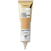 L'Oreal Paris Age Perfect Radiant Serum Foundation Makeup, 40 Natural Buff, 1 fl oz