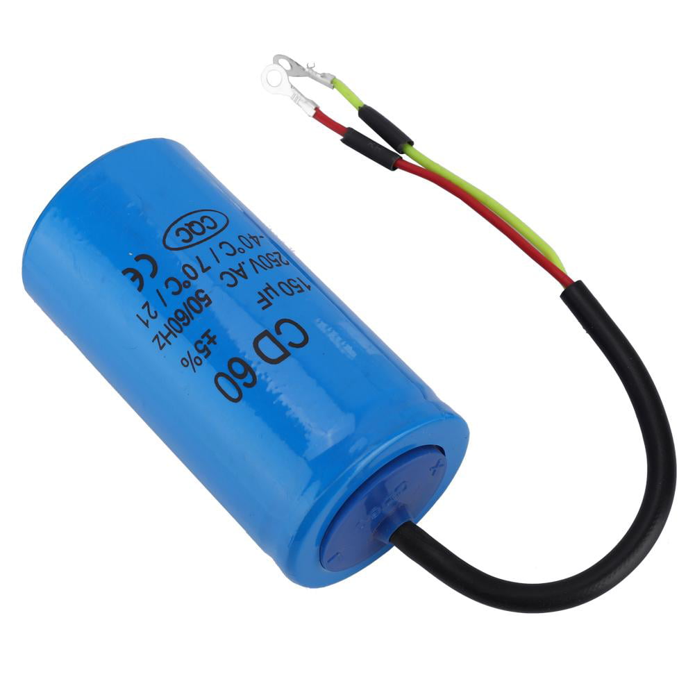 CD60 200uF Run Capacitor with Wire Lead 250VAC 50/60Hz for Motor Air Compressor 