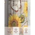 thumbnail image 6 of Farm Flowers Sheer Curtains 54 Inch Length 2 Panels Set Window Treatments, Retro Sunflowers Barn Doors Butterfly Wood Board Rod Pocket Semi Curtains for Living Room/Bedroom/Kitchen, 104"W x 54"L, 6 of 7