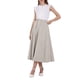 thumbnail image 2 of Falda A-Line para mujer INSPIRE CHIC, falda maxi elástica de cintura alta con bolsillos, M, gris claro, 2 of 5