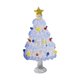 thumbnail image 1 of Colección de esculturas de figuras de árbol de Navidad, centro de mesa, decoración navideña Azul Blanco, 1 of 9