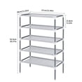 thumbnail image 4 of Estante para zapatos Niveles para el hogar Estante para zapatos Organizador de almacenamiento no tejido de acero inoxidable, 5 Niveles Advancent HA005098-03B, 4 of 7