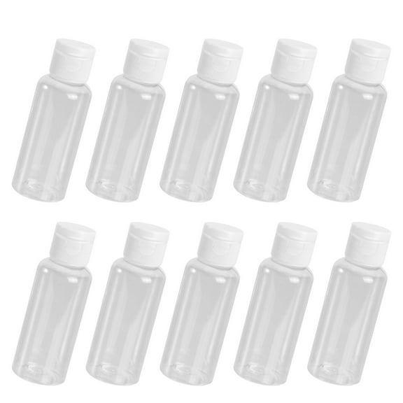 OFFIGAM Small Plastic Bottles with Lids Sample Bottle Plastic 10Pcs