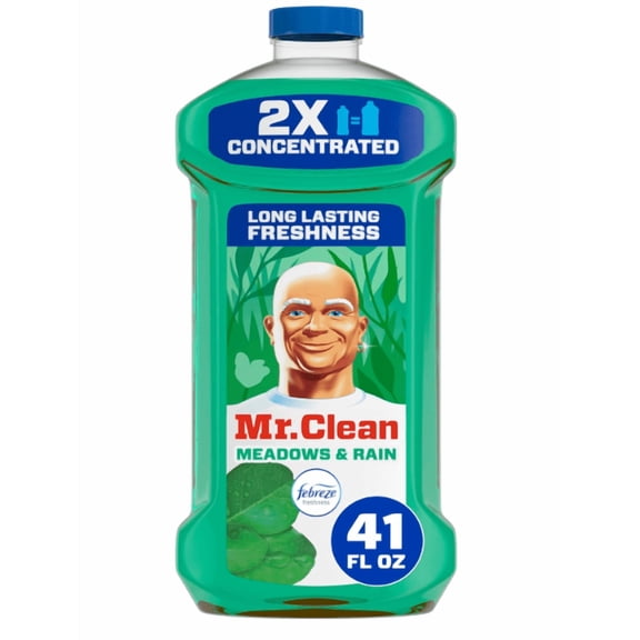 All Purpose Cleaner, Floor Cleaner for Mopping Home, Bathroom, & Kitchen, Cleaning Liquid for Mop & Bucket, Cleaning Supplies, Multi-Surface Dilutable, Meadows & Rain, 41oz