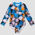 thumbnail image 2 of Odeerbi Kids Girls Floral Rash Guard Swimsuits Long Sleeve Flower Print Ruffles One-piece Swimsuit Toddler Kids Baby Girls 2025 Fashion Cute Bikini Multicolor 8-9 Years, 2 of 9