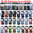 3D Skull Balaclava Full Face Mask Motorcycle Cap Breathable Cycling