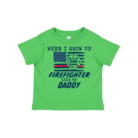 

Inktastic When I Grow Up I Want to Be a Firefighter Like My Daddy Gift Toddler Boy or Toddler Girl T-Shirt