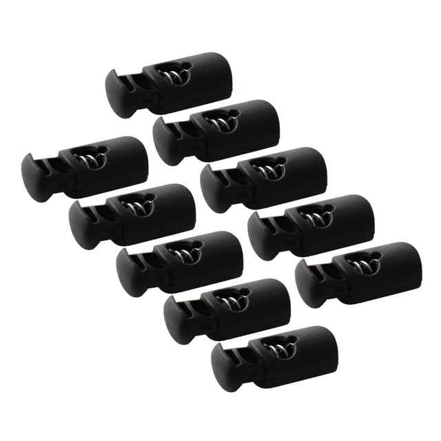 Unique Bargains Plastic Toggle Spring Stop Single Hole Cord Locks (10 Pieces)