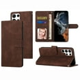 thumbnail image 1 of Nalacover Retro Wallet Case for Samsung Galaxy S22 Ultra, Premium PU Leather Shockproof Case with Card Slots Holder Kickstand Magnetic Clasp Phone Cover Vintage Design Wrist Strap Flip Case,Coffee, 1 of 8